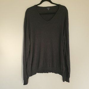 J. Crew charcoal gray cotton cashmere sweater XL